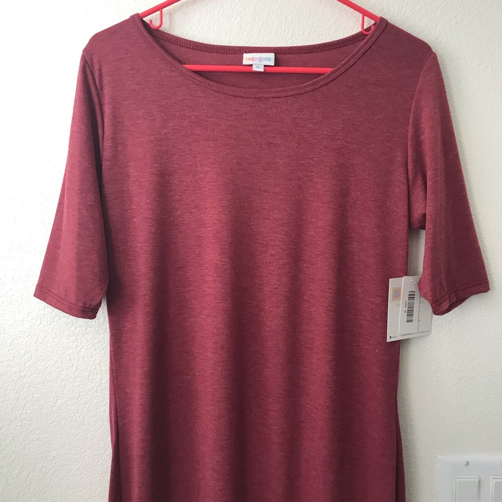 Lularoe Julia Dress Heathered Red - NWT- Sz M - Picture 3 of 7
